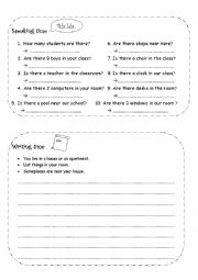 English Worksheet: Speaking and Writing