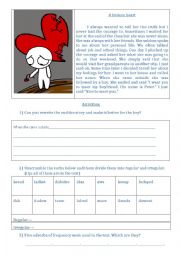 English Worksheet: A broken heart