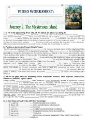 English Worksheet: Journey 2: The Mysterious Island