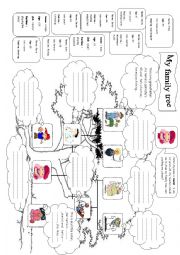 English Worksheet: family tree part 1