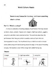 English Worksheet: Russia-circus