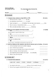 Complete Pre-Intemediate Quiz