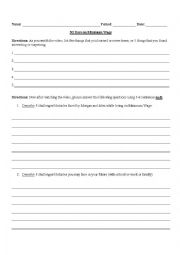 English Worksheet: 30 Days - Minimum Wage -  Movie Guide Sheet 