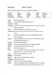 English Worksheet: Bingo Game: 