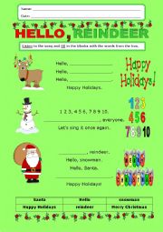 English Worksheet: Christmas Song_1