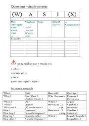 English Worksheet: Questions - present simple