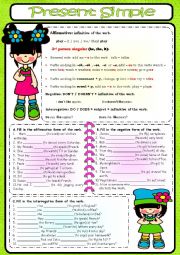 English Worksheet: PRESENT SIMPLE