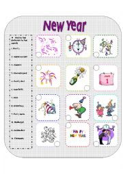 English Worksheet: New Year