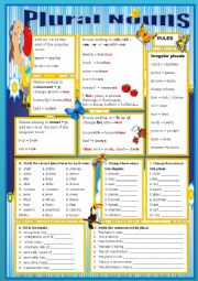 English Worksheet: PLURALS