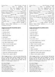 English Worksheet: Elementary reading comprehension