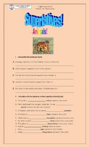 Superlatives worksheet