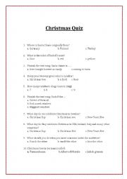 English Worksheet: Christmas quiz