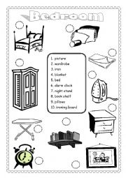 Bedroom Vocabulary Match