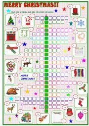 English Worksheet: Merry Christmas :crossword