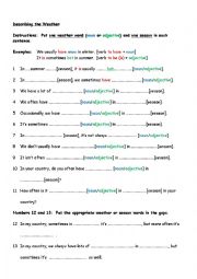 English Worksheet: Describing the Weather