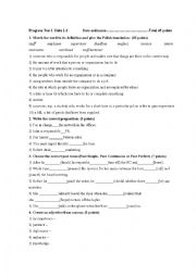 Progress test for intermediate business students using macmillan book on the intermediate level