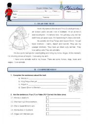 English Worksheet: elementary test