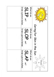 English Worksheet: Caring for our skin in the sun