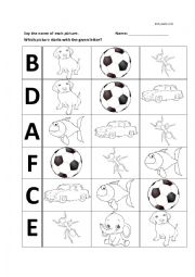 Phonics A-F  Multiple Choice