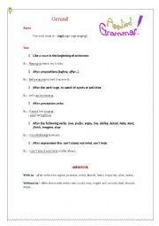 English Worksheet: Gerund and Infinitive