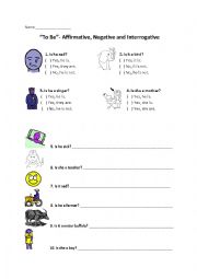 English Worksheet: To Be- What Are They?
