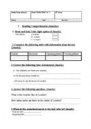 English Worksheet: English test1