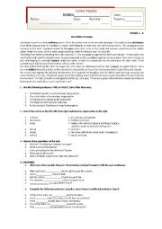 English Worksheet: English Written Test