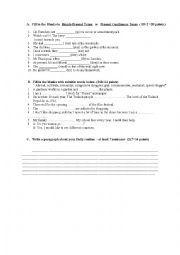 grammer worksheet