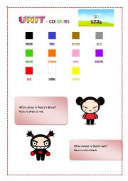 English Worksheet: Learn the colours
