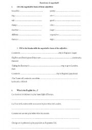 English Worksheet: Superlative -London