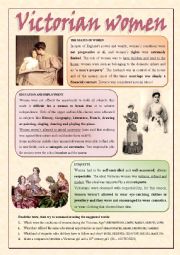 English Worksheet: Victorian Women