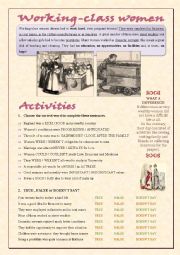 English Worksheet: Victorian Women (part 2)