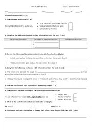 Fourth Form End of Term Test 1