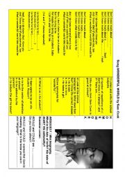 English Worksheet: Don´t know much about history, Sam Cook