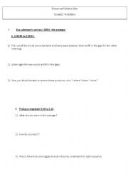 English Worksheet: romeo and juliet the prologue 