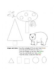 English Worksheet: SHape worksheet