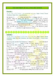 English Worksheet: TENSES REVISION!!! LOTS OF EXERCISES + KEY! :)