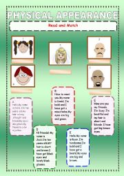 English Worksheet: physical appearance