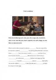 English Worksheet: Food vocabulary: In a restaurant