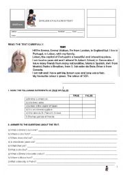 English Worksheet: English test