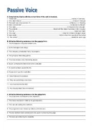 English Worksheet: The passive voice