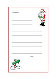 English Worksheet: A letter to Santa