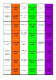 English Worksheet: Tic-Tac-Toe conversation game for beginners