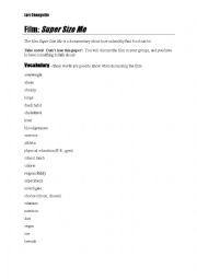 English Worksheet: Film Discussion: Super Size Me