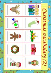 English Worksheet: Christmas vocabulary (2/3)