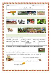 English Worksheet: On the Browns farm