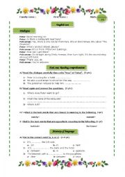 English Worksheet: English test