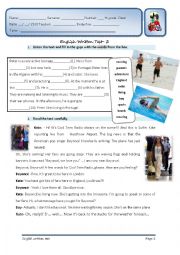 English Worksheet: Written test- Present continuous