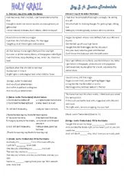 English Worksheet: Holy Grail