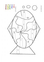 English Worksheet: numbers&colors